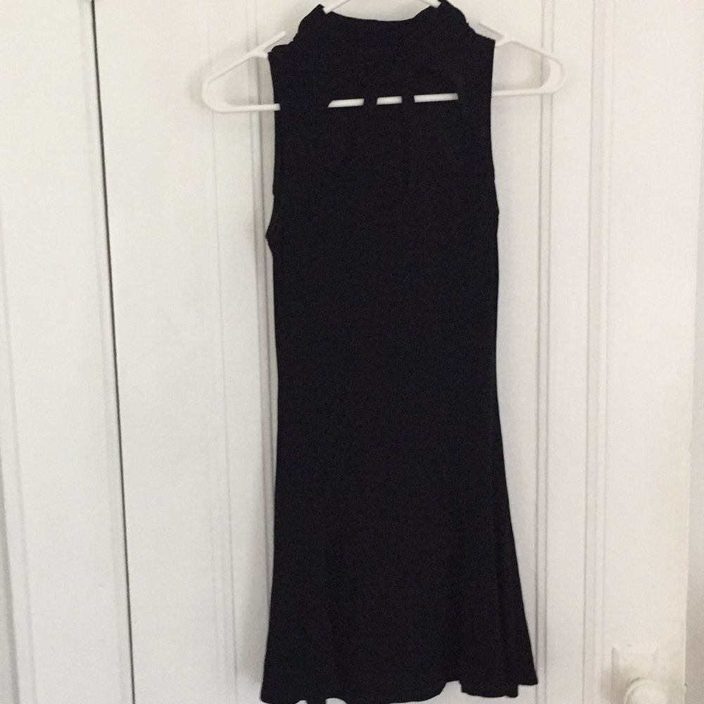 Black Slinky Cutout Dress